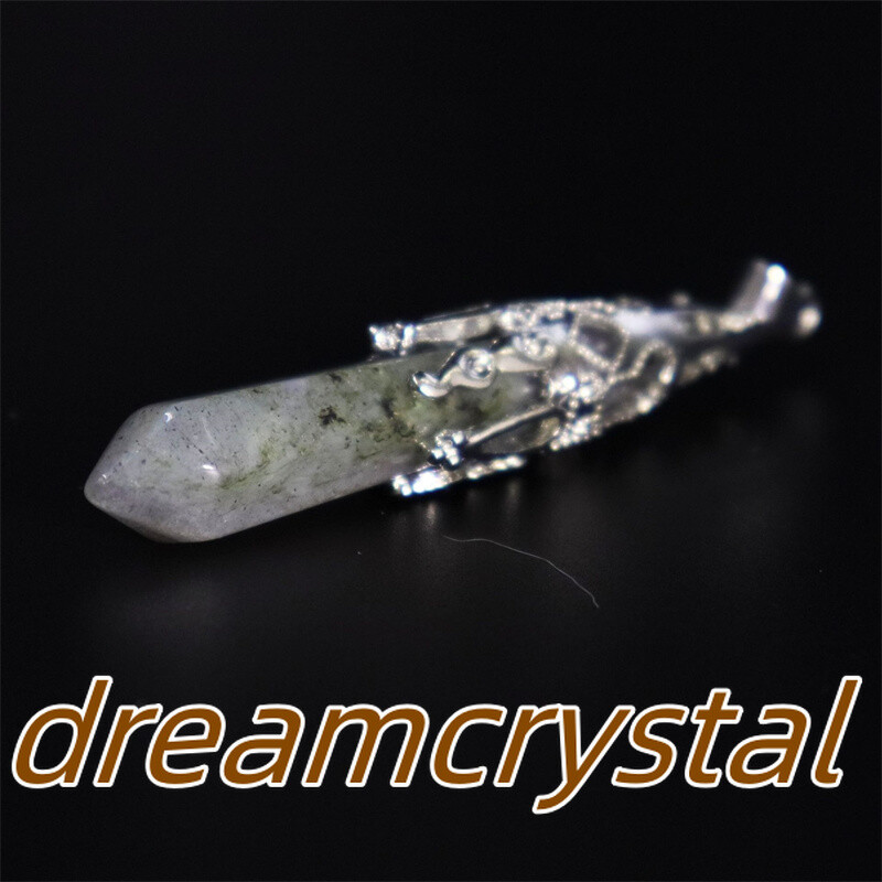 50pcs Mix Natural Quartz Crystal Alloy Soul Pendulum Pendant Reiki Random Gift