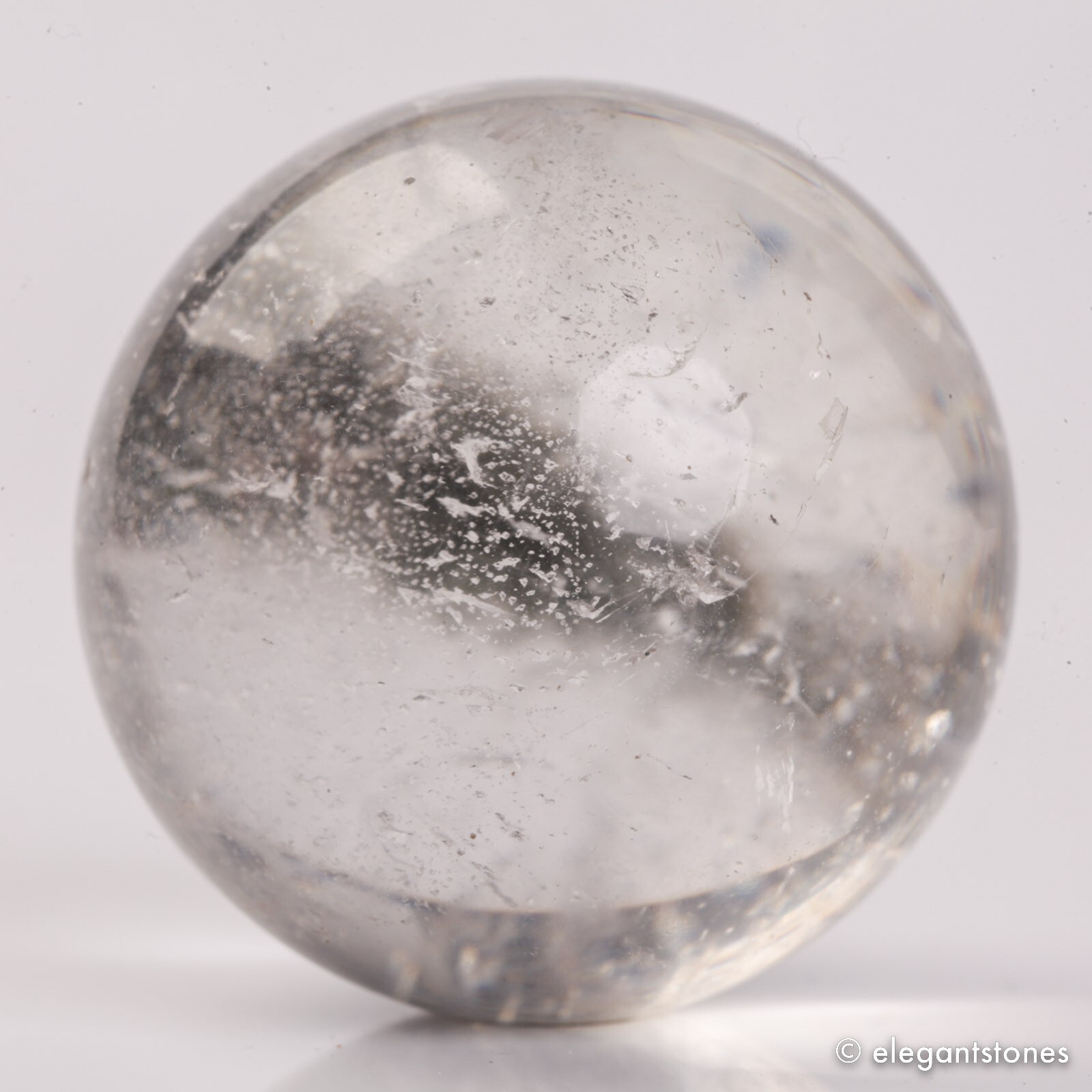 45g32mm Natural Garden/Phantom/Ghost/Lodolite Quartz Crystal Sphere Healing Ball