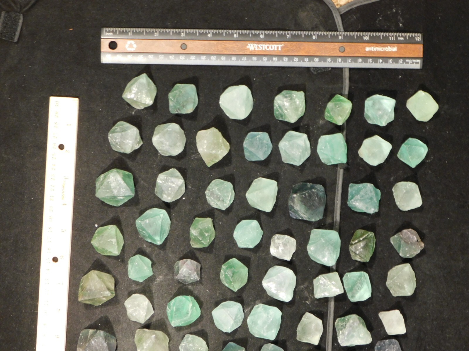 Over One Pound! or 500 Grams! Fluorescent FLUORITE Octahedron Crystals