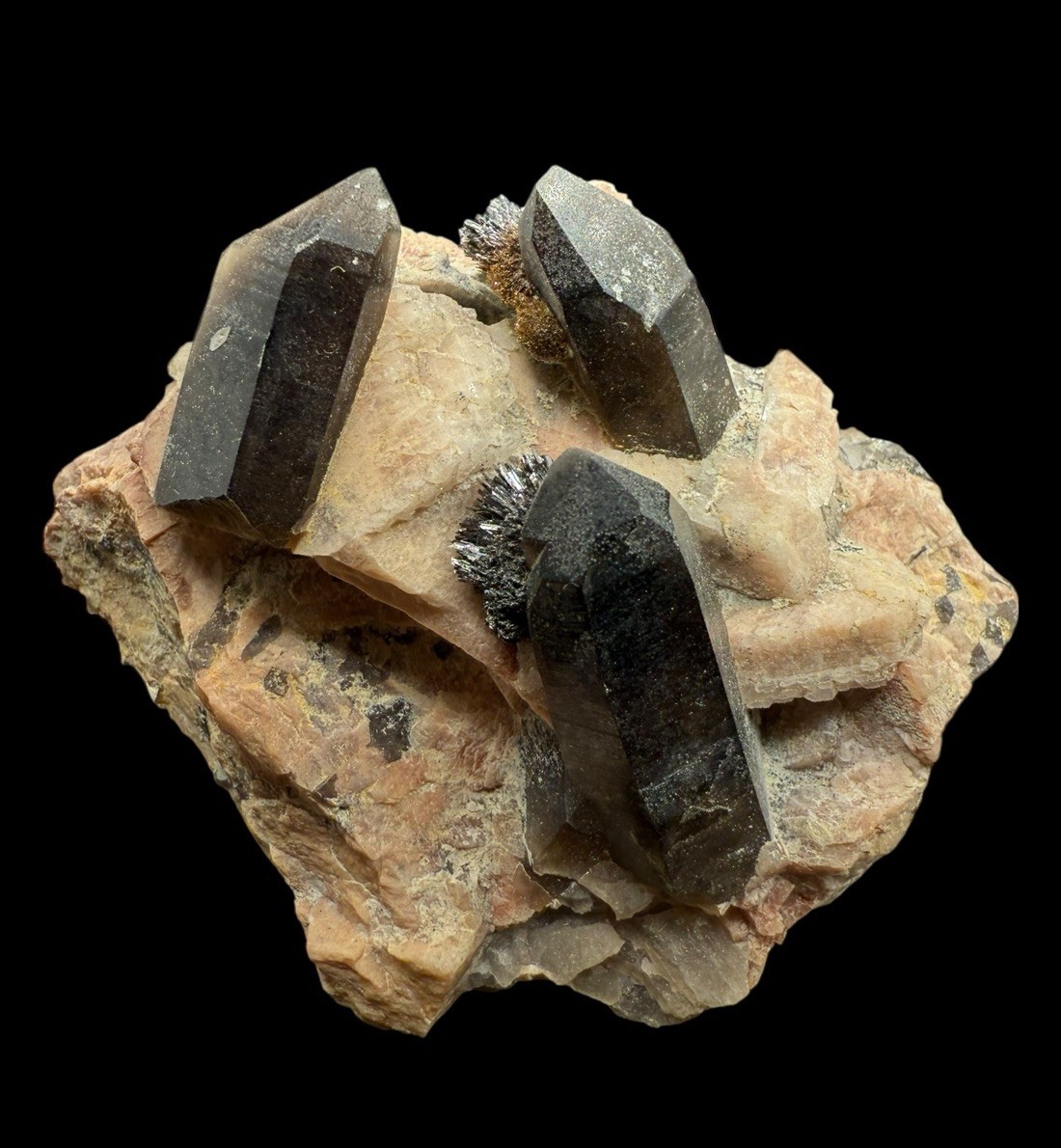 Smoky Quartz & Goethite & Microcline : Lake George . Teller Co., Colorado 🇺🇸