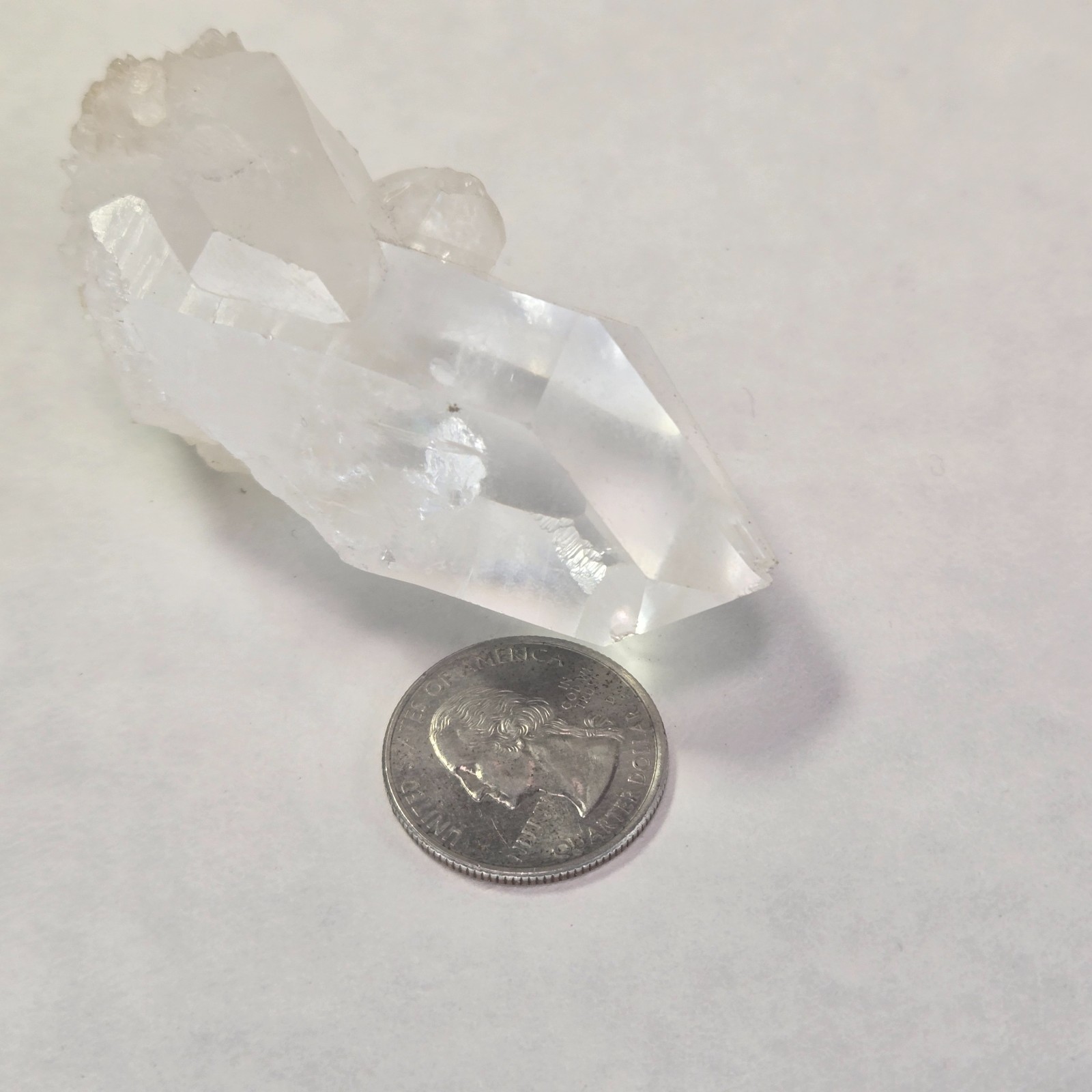 Clear Quartz Crystal Cluster with Feldspar Matrix – Natural Terminated Quartz