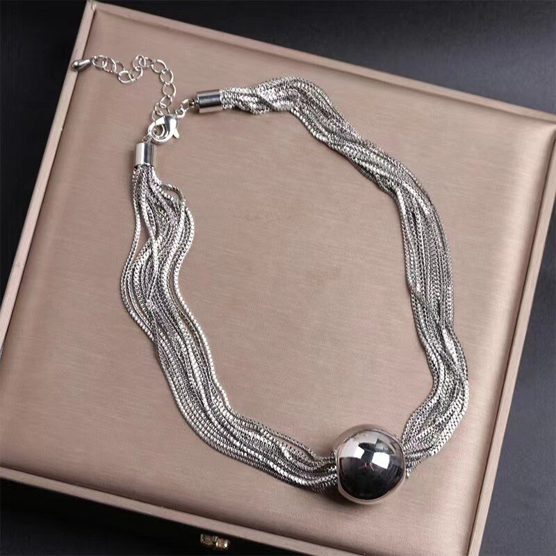 Wholesale Women’s Fashion Jewelry Gold Twisted Layered Thick Choker Necklace