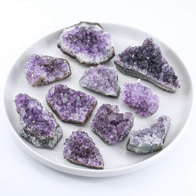 Natural Amethyst Geode Cluster Purple Crystal Healing Reiki Mineral Specimen