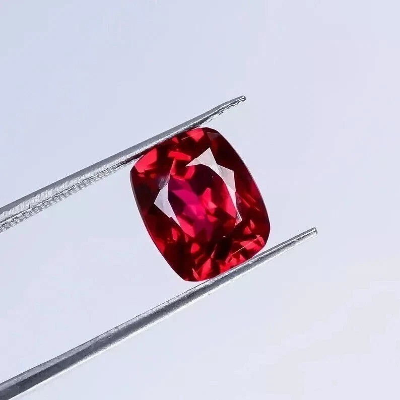 BURMA Pigeon Blood Red Ruby Certified Cushion Cut Loose Gemstone 8 CT