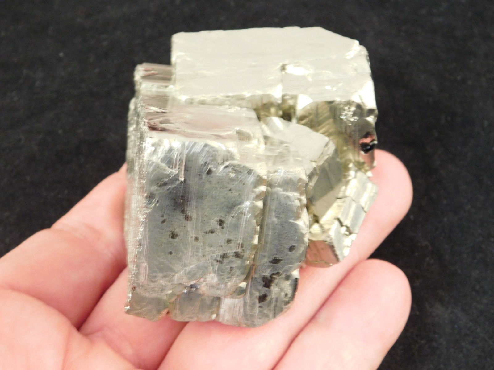 LARGER! 100% Natural PYRITE Crystal CUBE Cluster Huanzala Mine Peru 318gr
