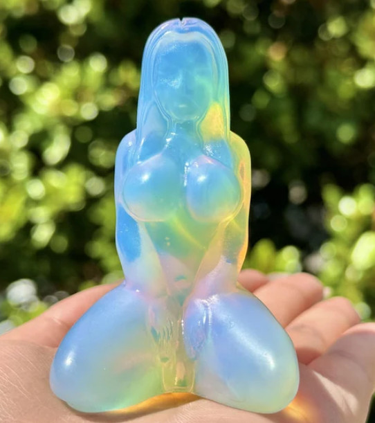 Opalite Crystal Female Figure speciemn crystal healing 1x
