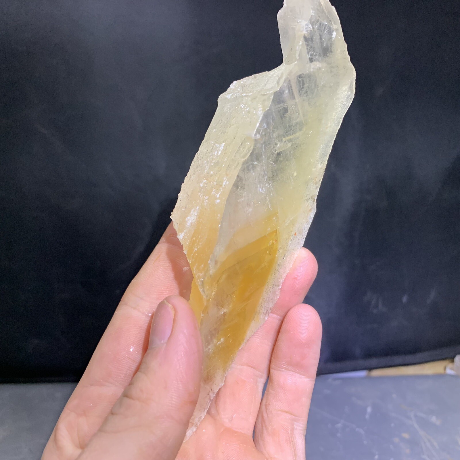 Clear Selenite Golden Phantom aka: Gypsum | Utah