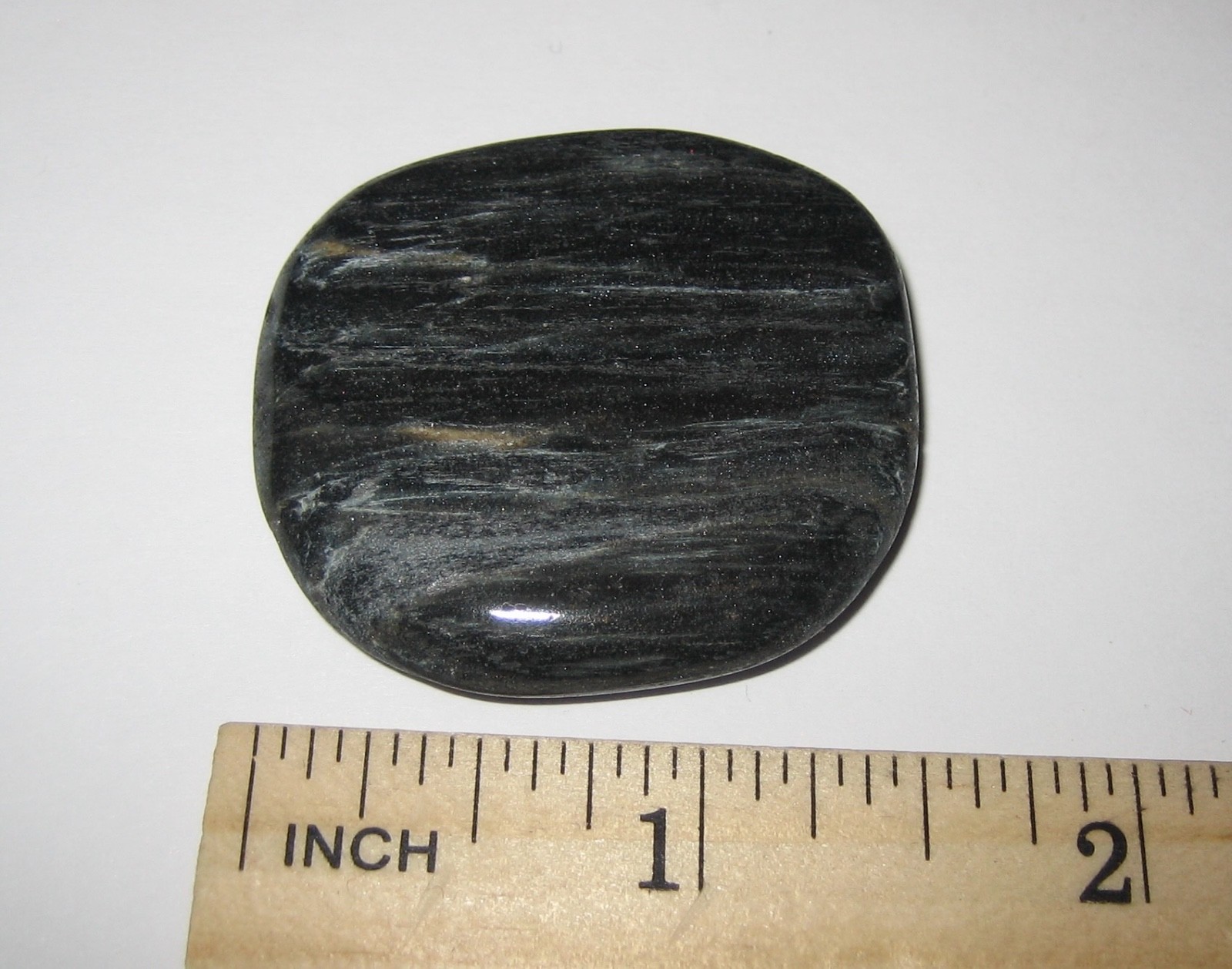 RARE! 1.4″ x 1.1″ POLISHED FLAT NATURAL ‘ISUA STONE’ PALM STONE MINERAL 23.5g *3