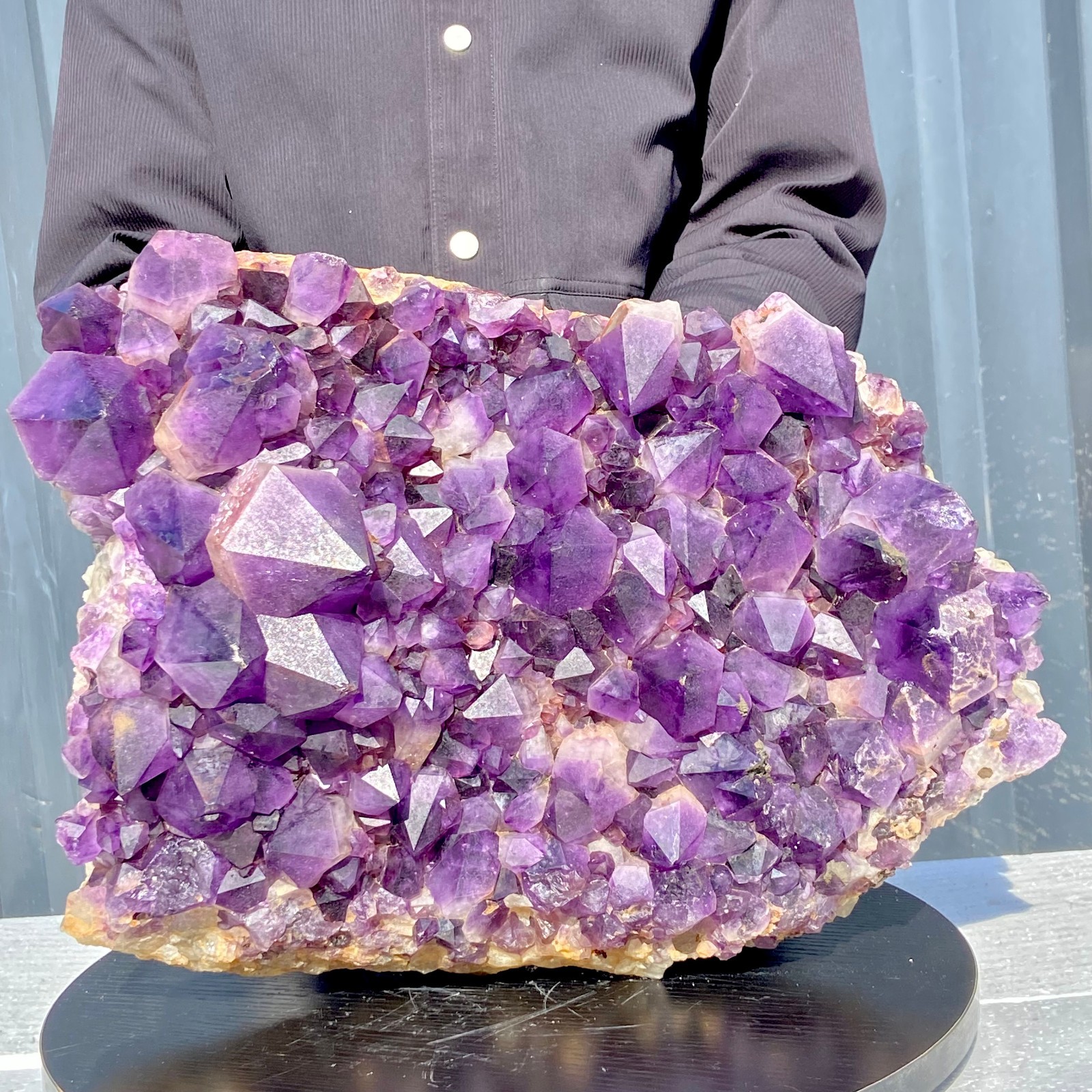 42.54LB Natural amethyst Cluster Quartz Crystal backbone mineral Specimen Healin