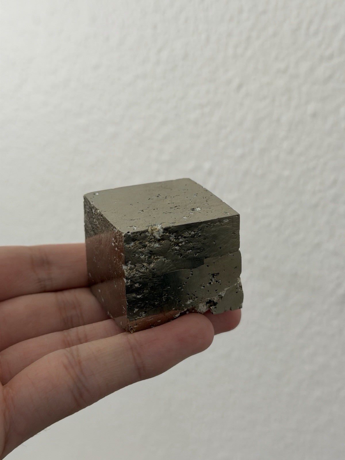 Big! PYRITE Crystal CUBE or Cubic Shaped Crystal 100% Natural From Spain 175gr