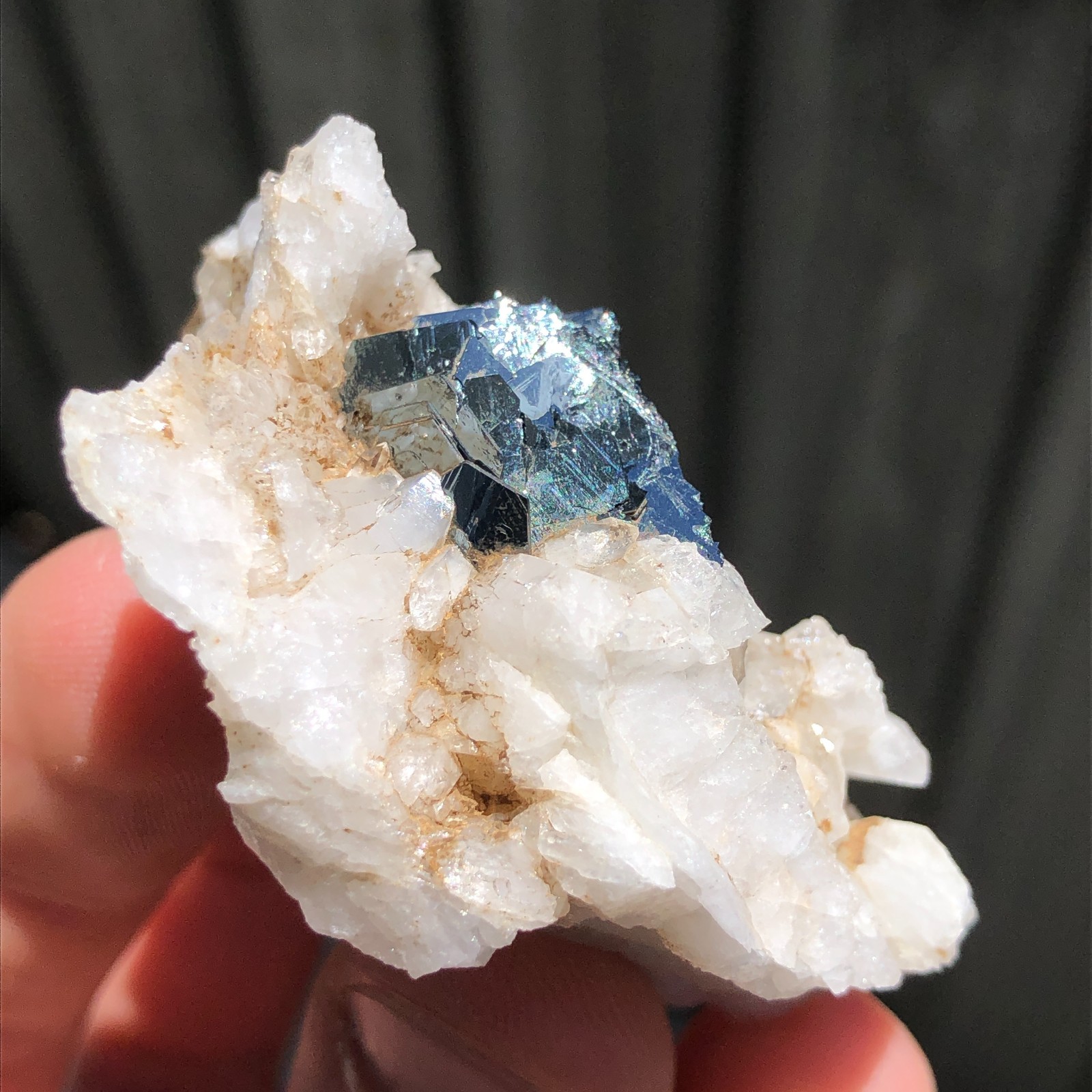 5.1cm Hematite Crystals on Quartz Matrix from Col du Sabot, France
