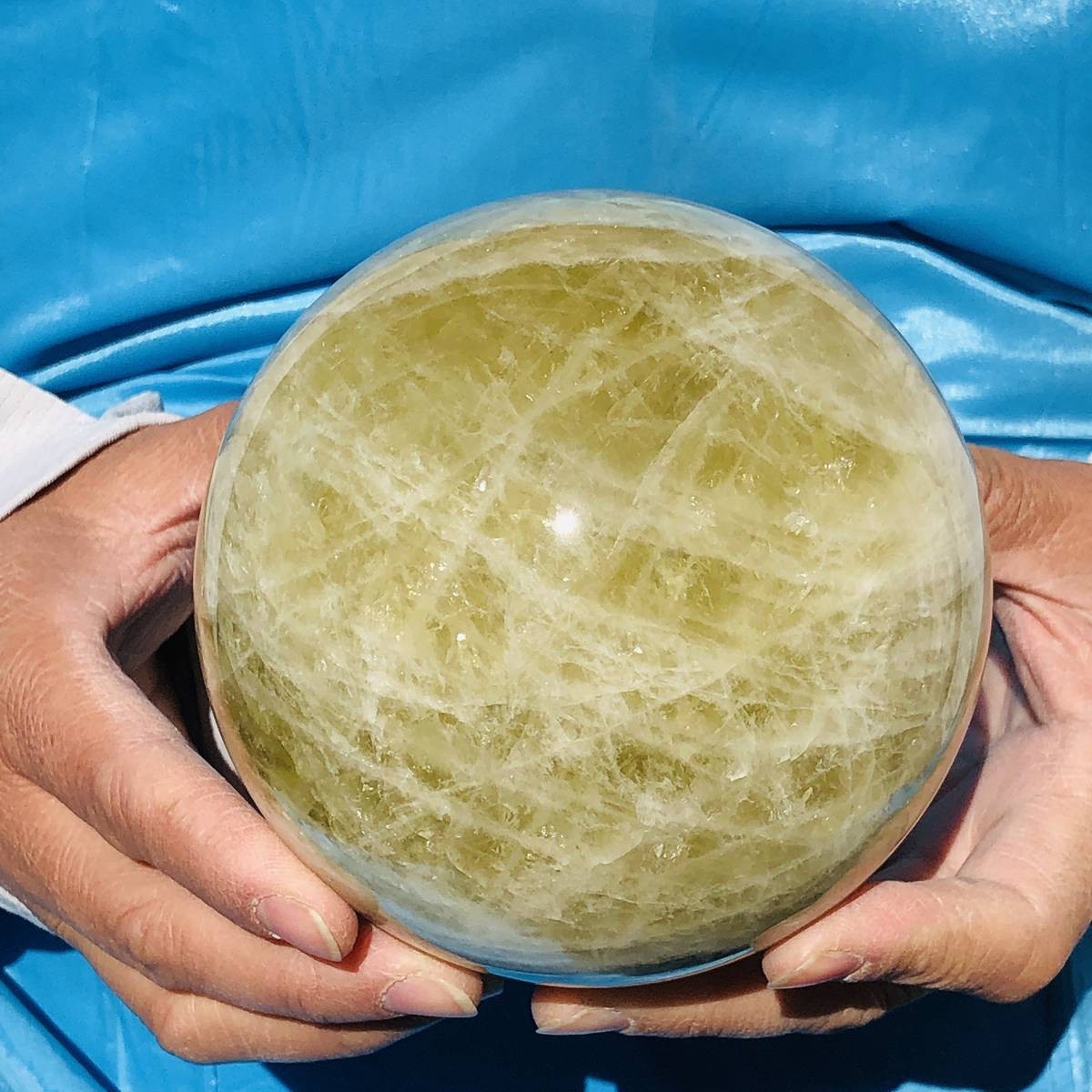4.51LB Natural Yellow Crystal Ball Quartz Yellow Crystal Ball Healing
