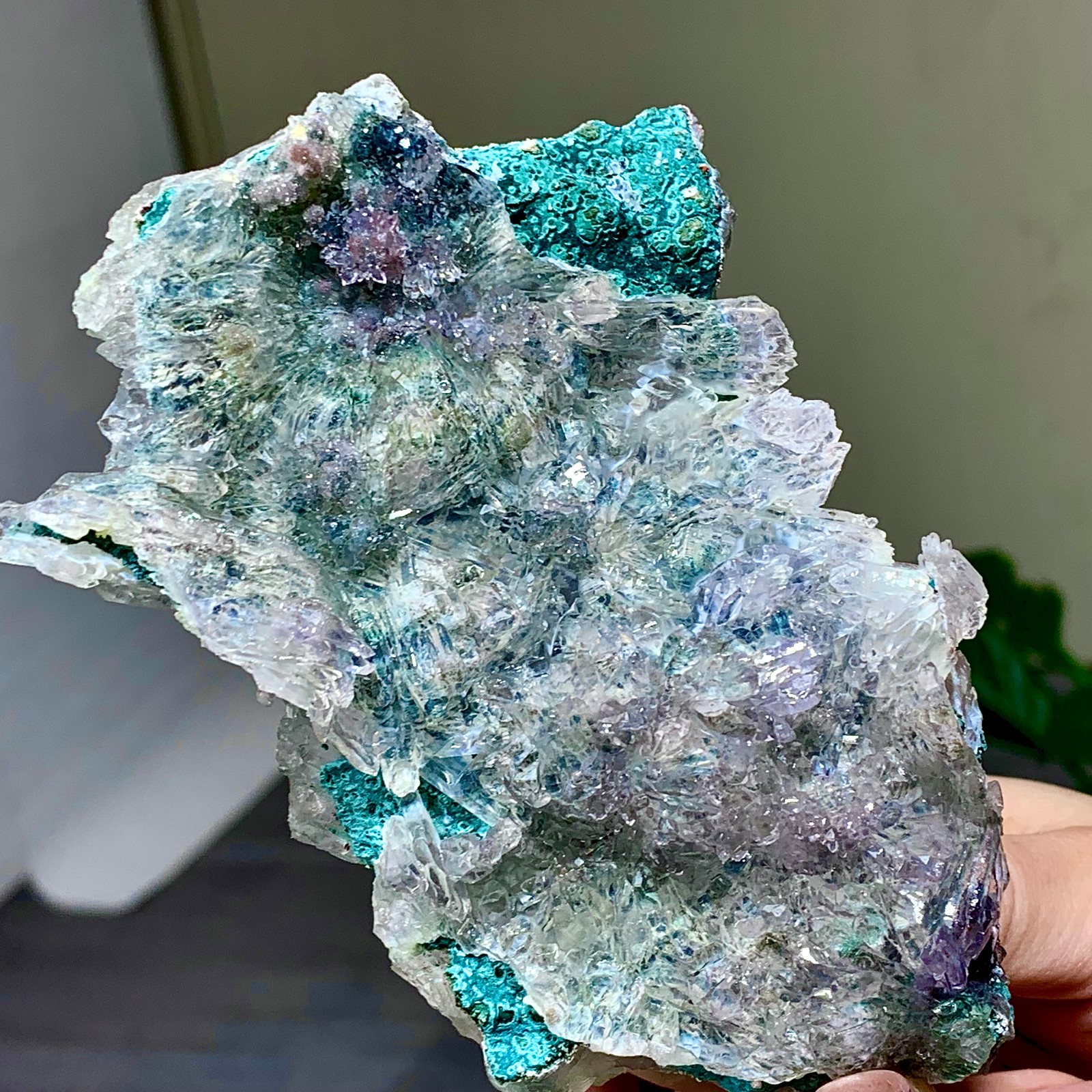 168g Natural Vision Amethyst quartz cluster crystal druzy mineral specimen