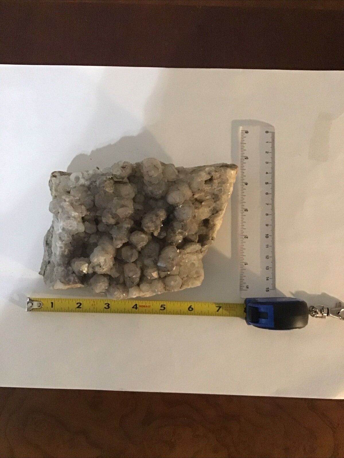 Large Geode Piece, Clear quartz,7x5x4 in, very large crystals