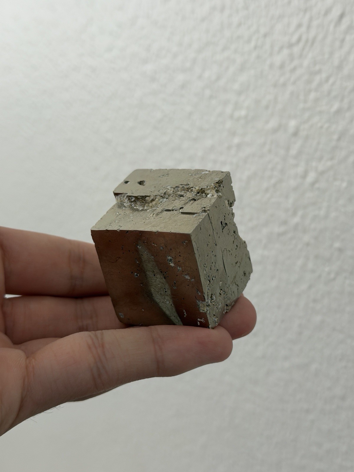 Big! PYRITE Crystal CUBE or Cubic Shaped Crystal 100% Natural From Spain 175gr