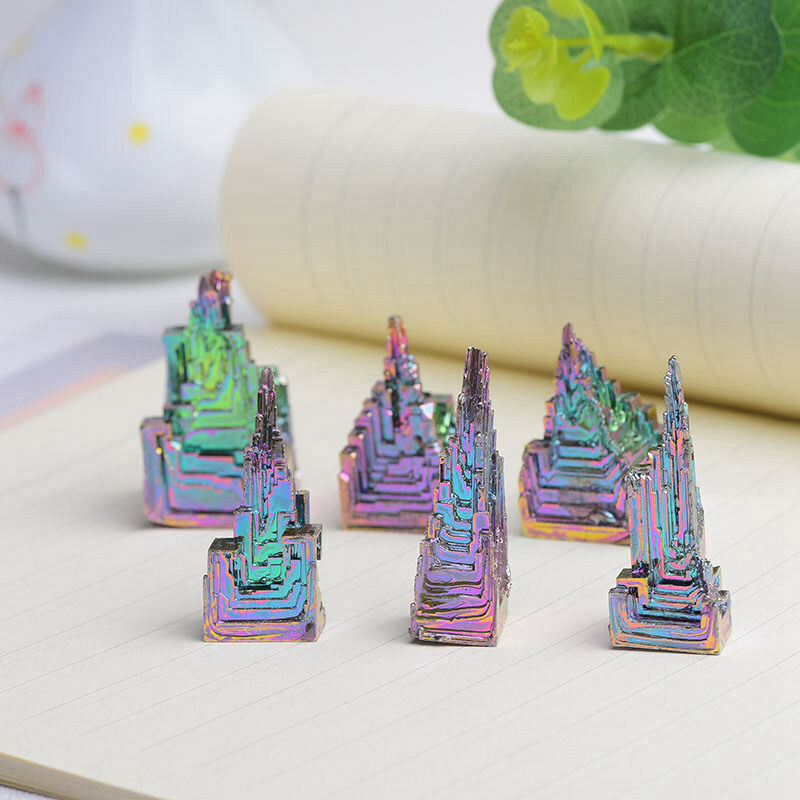 Natural Aura Titanium Bismuth Gemstone Rainbow Quartz Crystal Specimens Healing
