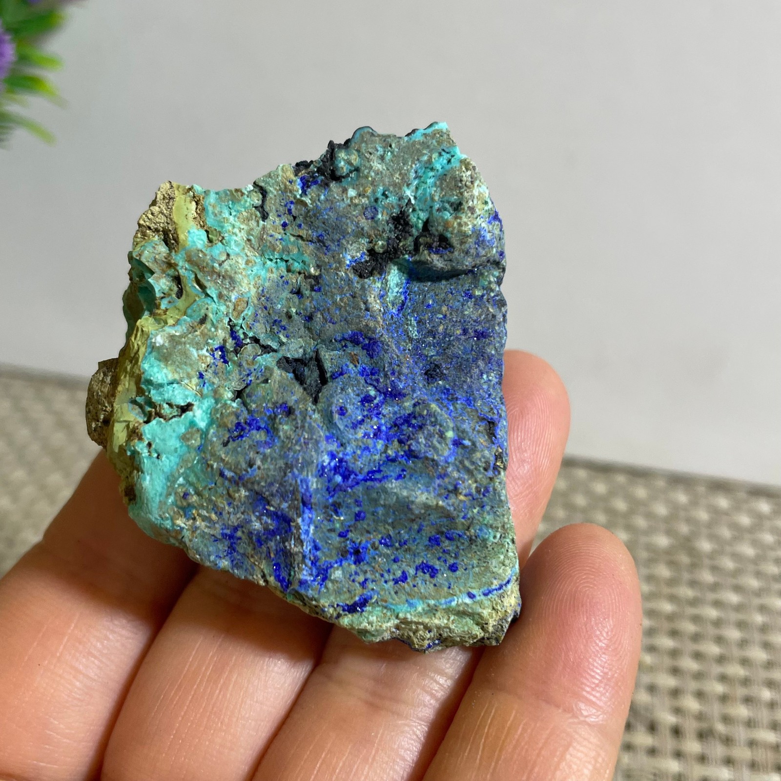 31g beautiful crystal azurite malachite mineral specimen Reiki Healling