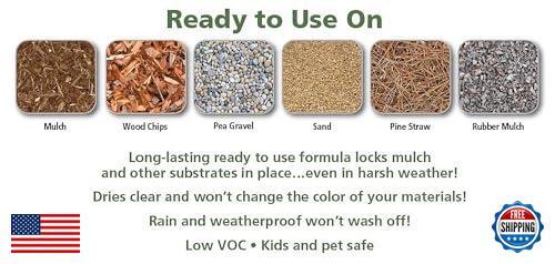 GreenThumb, Landscape and Mulch Bond, Mulch Glue for Landscaping, Rock, Pea G