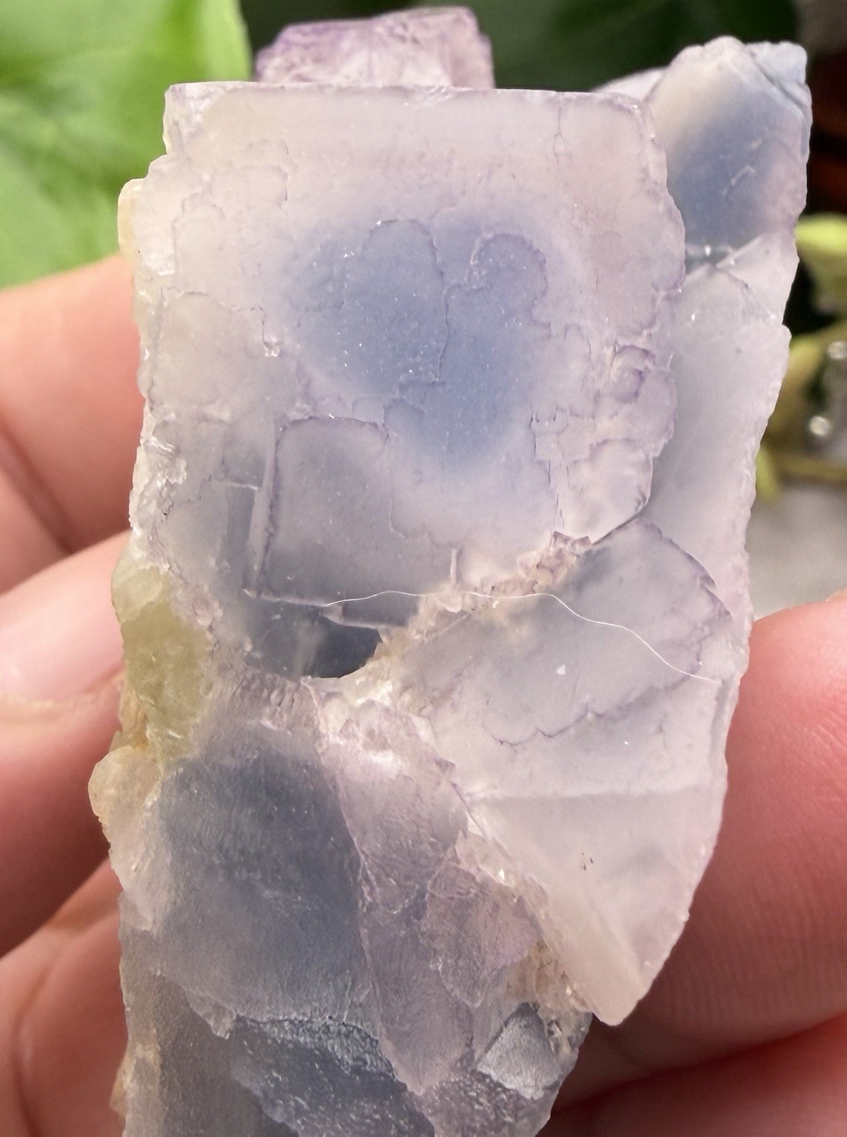 Crystal 96g Purple Blue Clear Fluorite Cluster Cube Specimen Mineral Raw