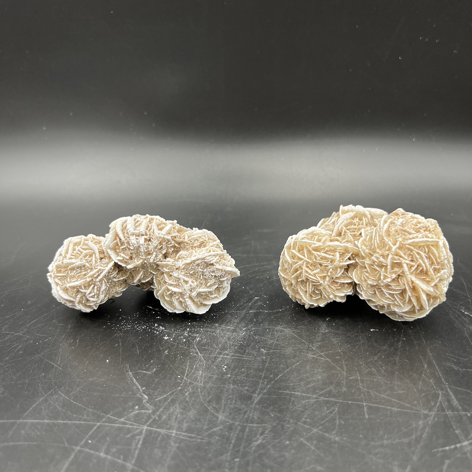 2 pcs DESERT ROSE SELENITE Specimen Crystal Stone Mineral Cluster 7.8 ounce x 2