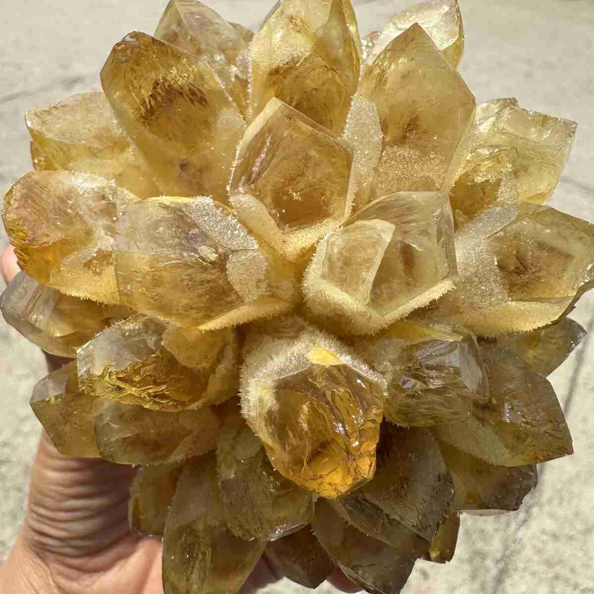 1pc natural citrine cluster Quartz Crystal specimen Mineral Healing decor 300g+
