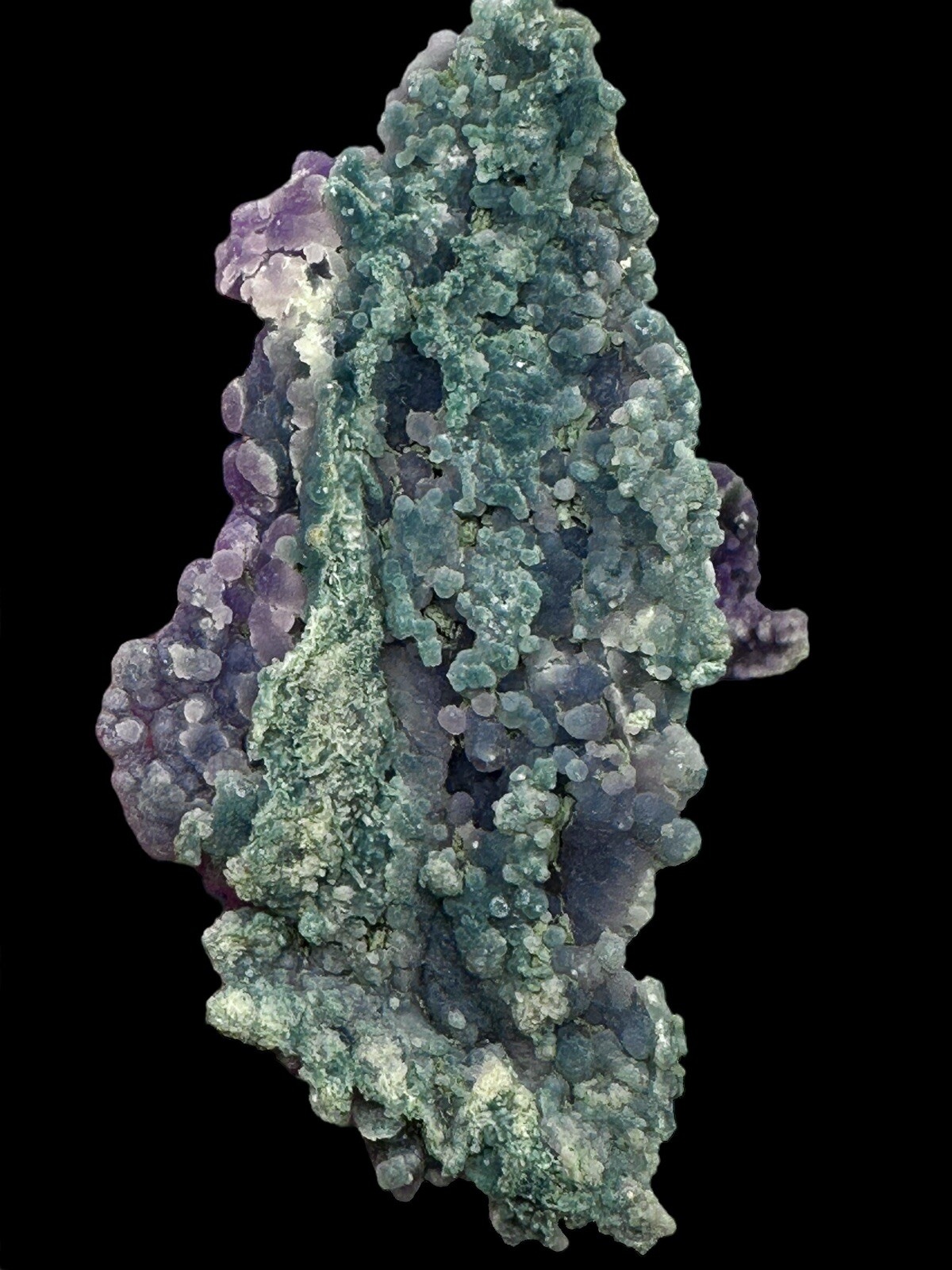 Blue& Purple Iridescent Grape Agate Cluster Mineral Specimen Crystal Botryoidal