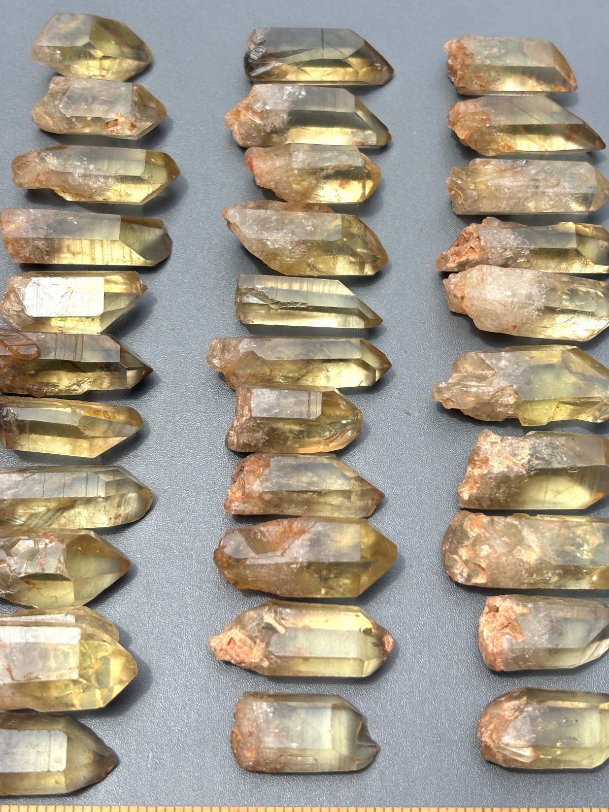 30pcs Tibet Himalayan Smoky Citrine Rough Quartz Crystal Point Wand Specimen