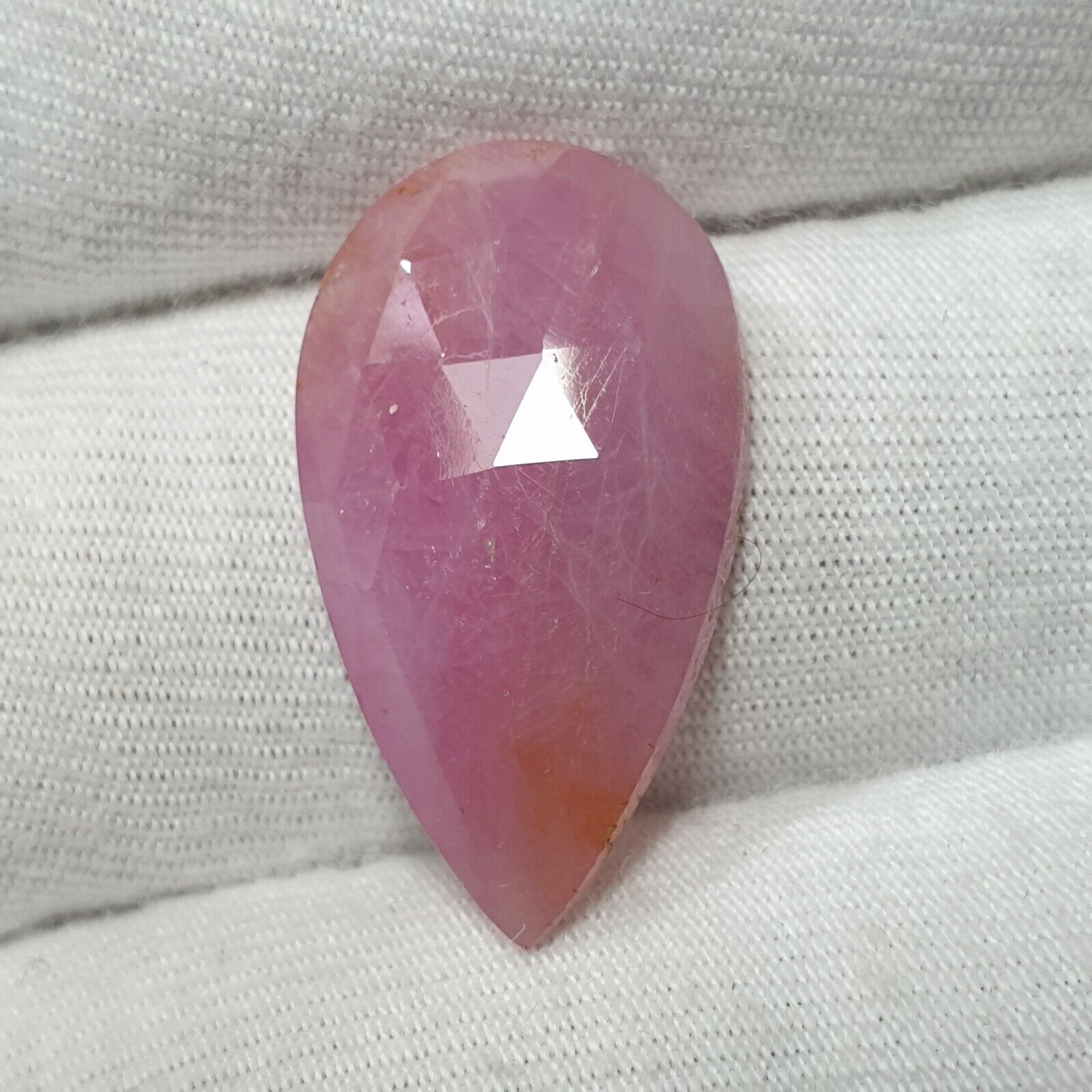 100% Natural Pink Sapphire 13.50×18.50 MM Pear Shape 12.55 Crt Slice Faceted