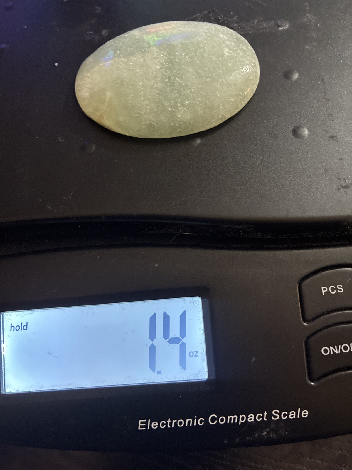 RARE Caribbean Green PERUVIAN OPAL Oval Gem Silica Cabochon Natural(look At Pic