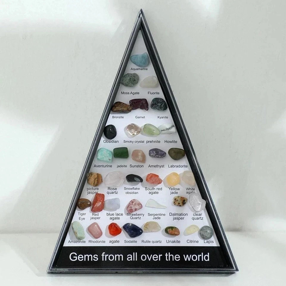 36pcs Healing Crystals & Stones Set Chakra Quartz Gemstones Meditation Decor
