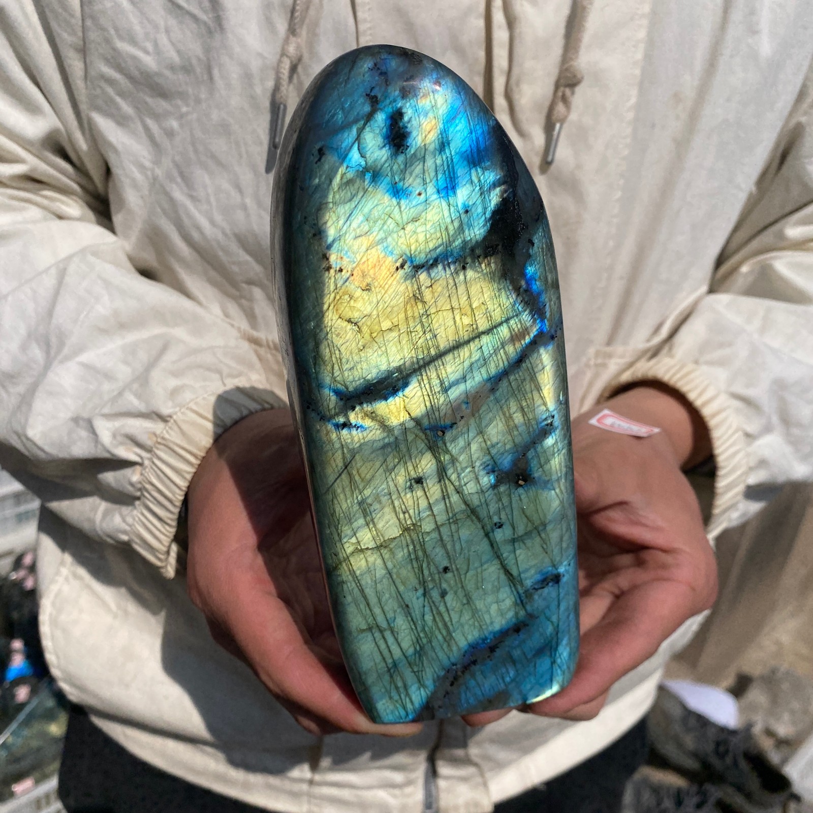 2.9lb Natural Gorgeous Labradorite Quartz Crystal Stone Specimen Healing