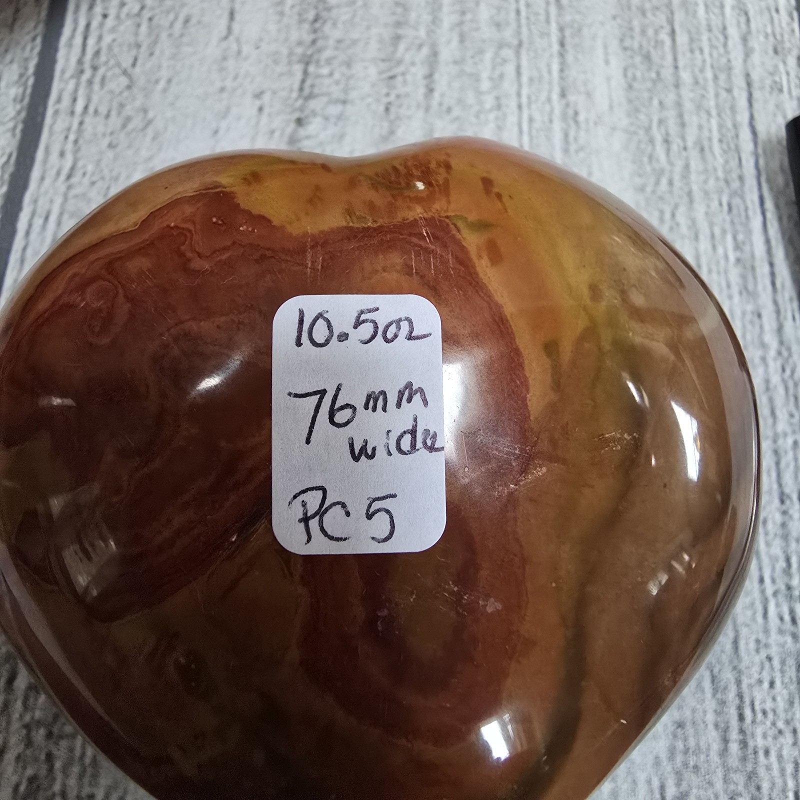 Large Polychrome Ocean Jasper Crystal Heart Polished Gemstone pc5