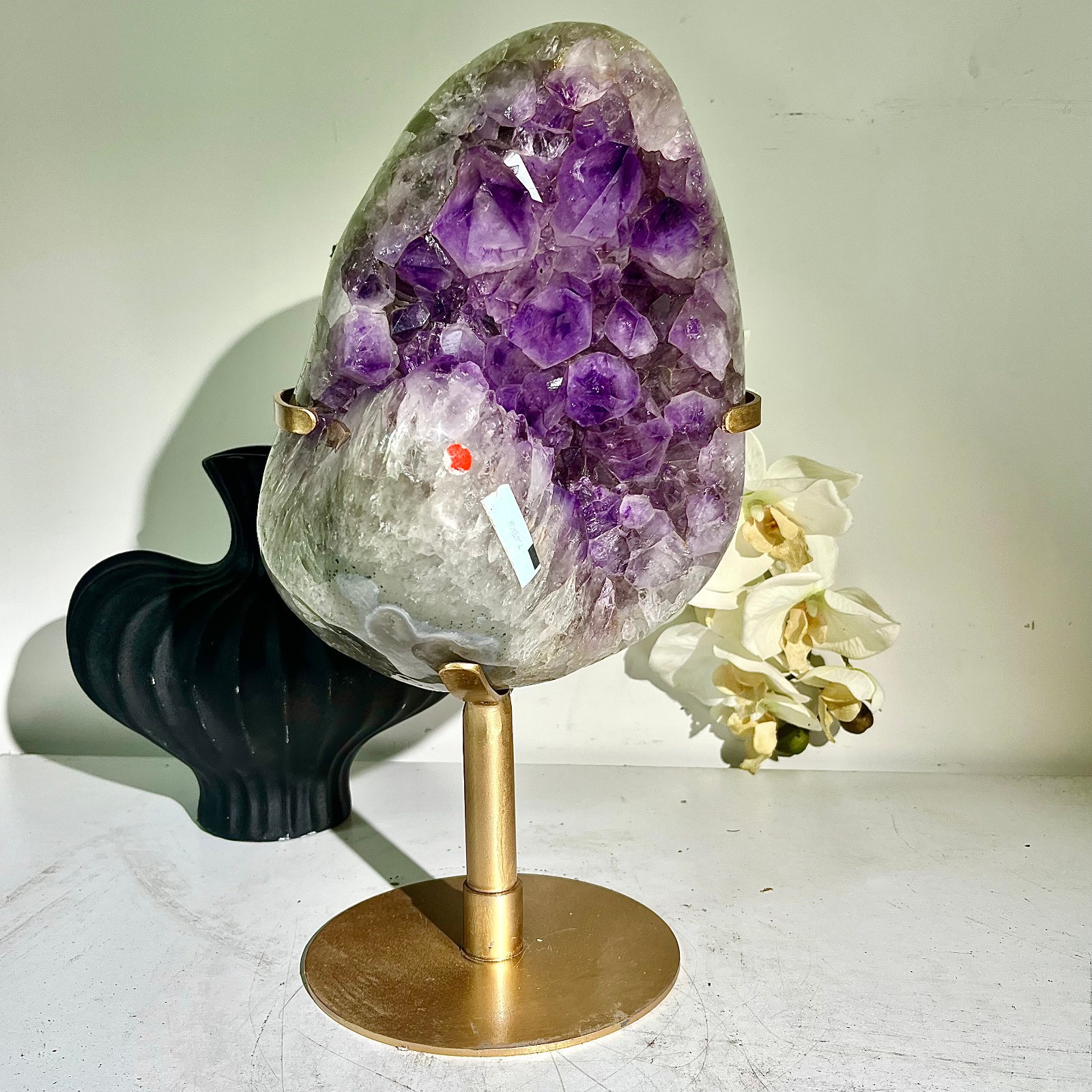 17.67LB Brazil natural Amethyst Cluster Crystal Geode Druzy Energy Rock Gemston