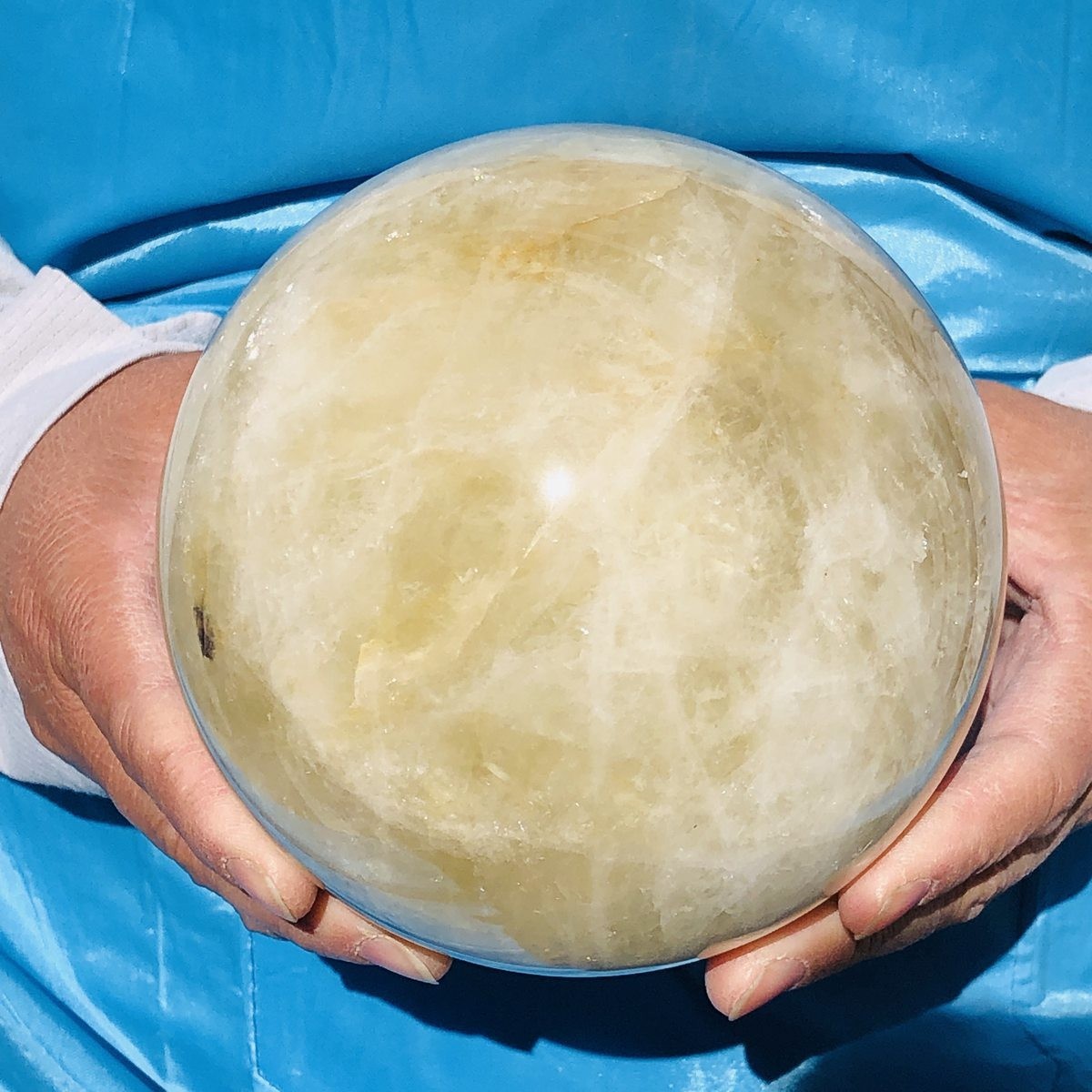 6.04LB Natural Yellow Crystal Ball Quartz Yellow Crystal Ball Healing