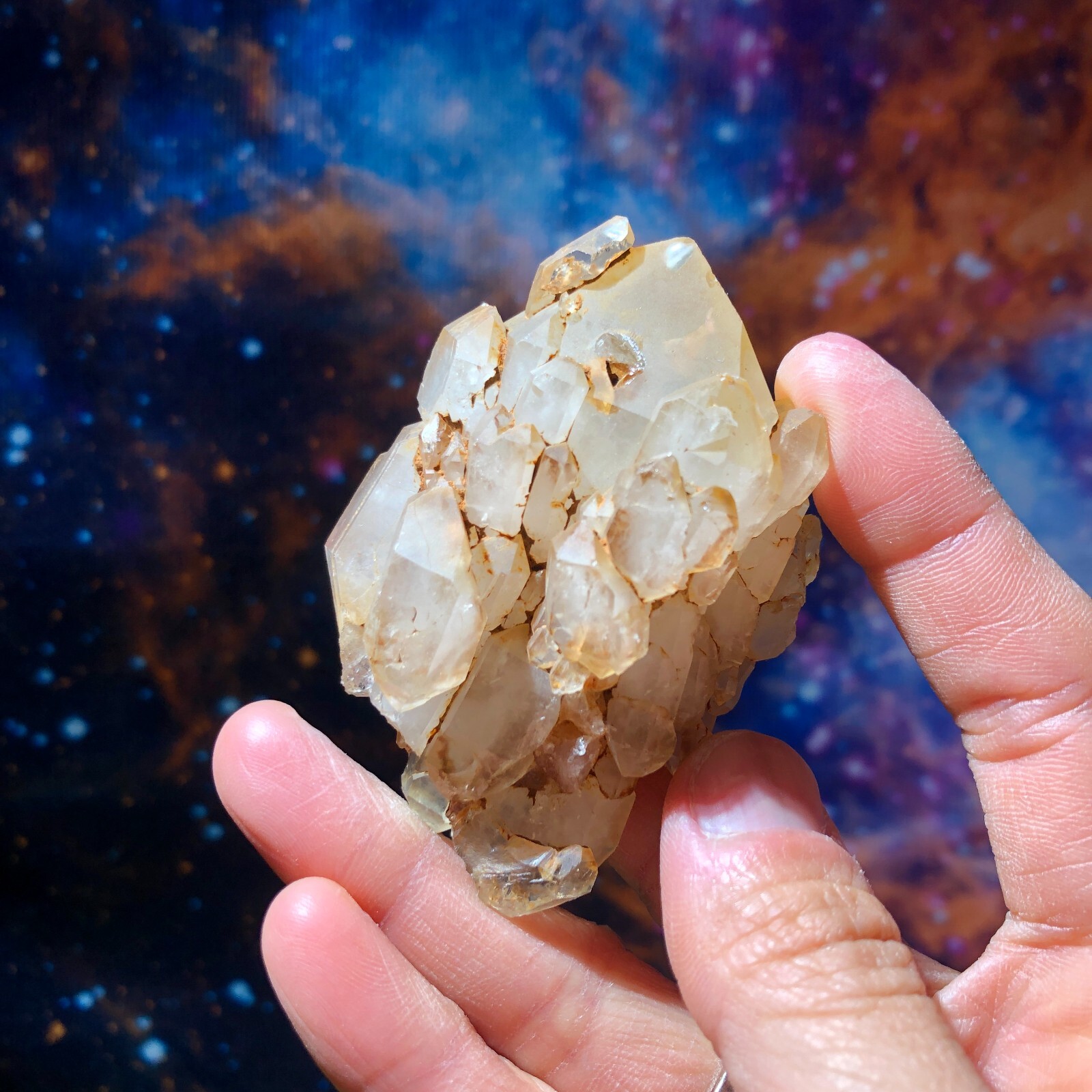 Brazil Elestial Quartz Skeletal Quartz Natural Crystal Healing 7×4.5cm