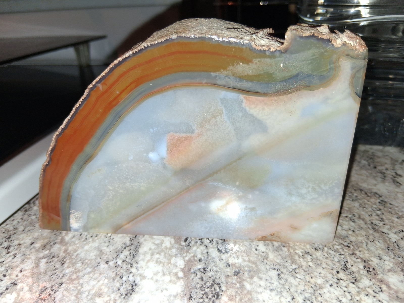 Full of Texture 5 pds Irregular Thick of Natural Polished Original Agate…