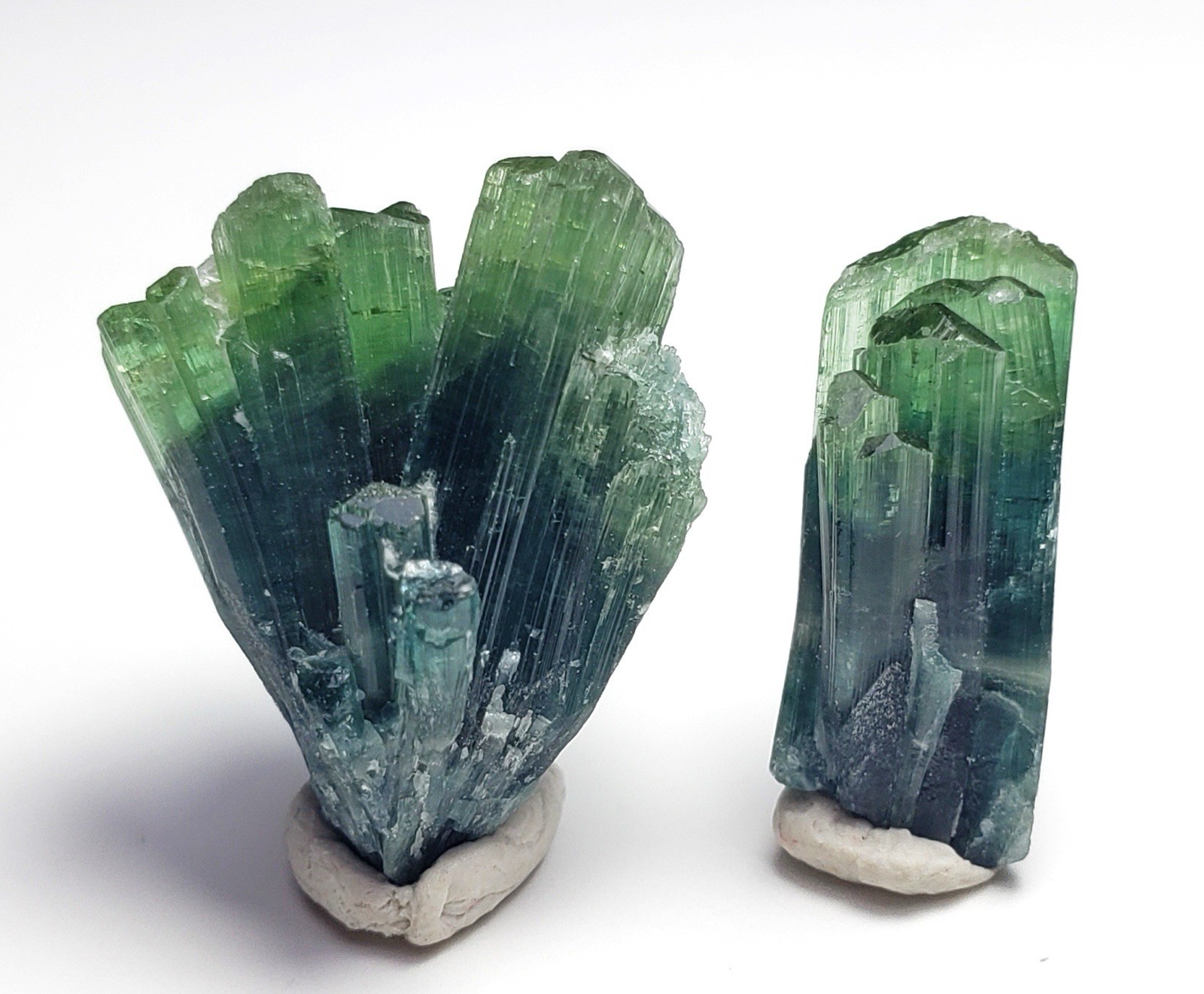 Bi Colour Tourmaline Spray Crystals From Afghanistan Peech Mine 3.3 Gram