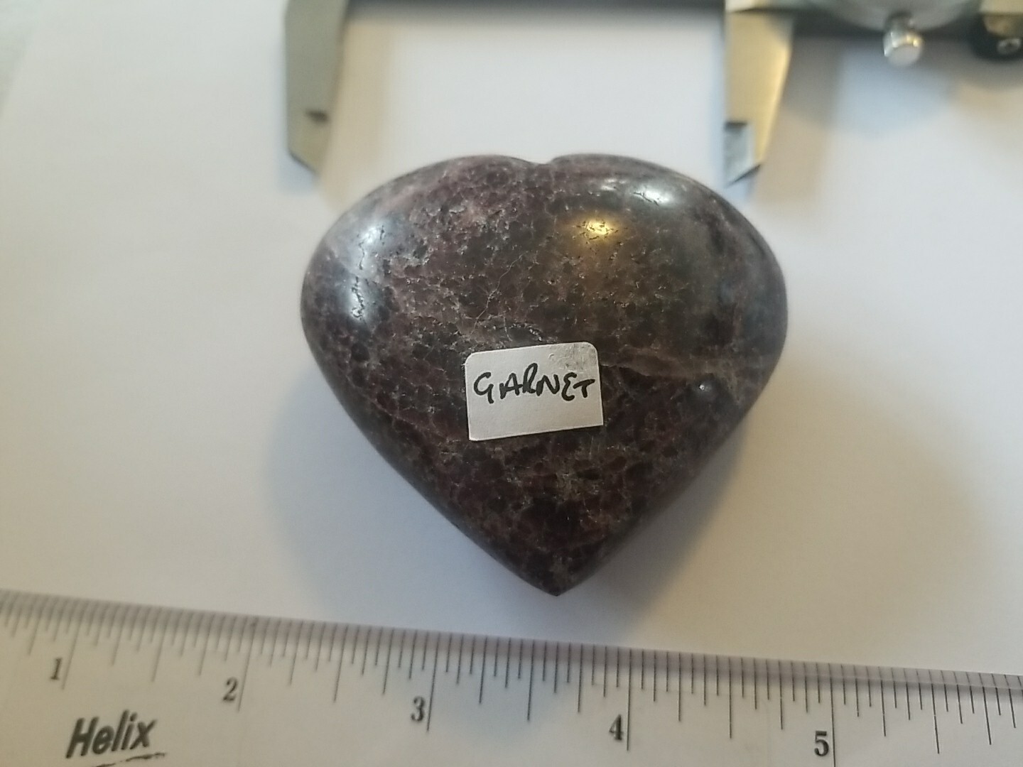 Natural Rare Red Purple Garnet Crystal Heart Stone Mineral Specimen 205g