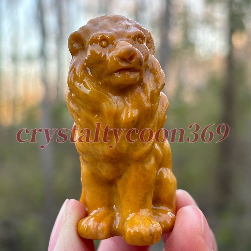 2″ Natural Quartz Crystal Lion Skull Hand Carved Quartz Crystal Reiki Animal 1pc