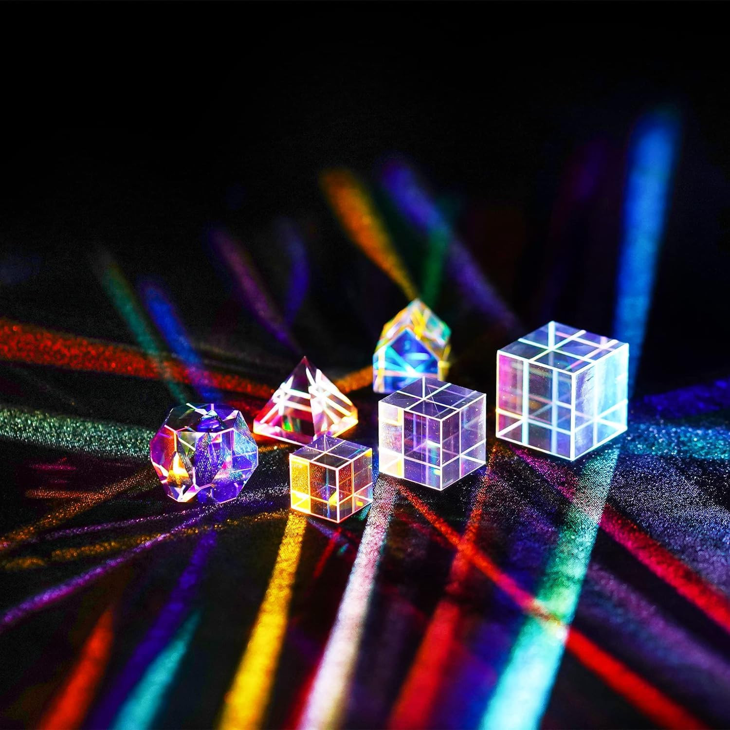 Mini K9 Optical Glass Prism Cube for Physics, Art, and Photography, 15mm