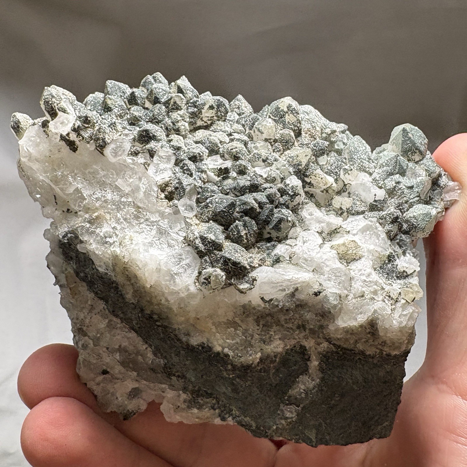 Natural Chlorite Quartz w/ Fluorite Cluster Specimen Inner Mongolia Specimen