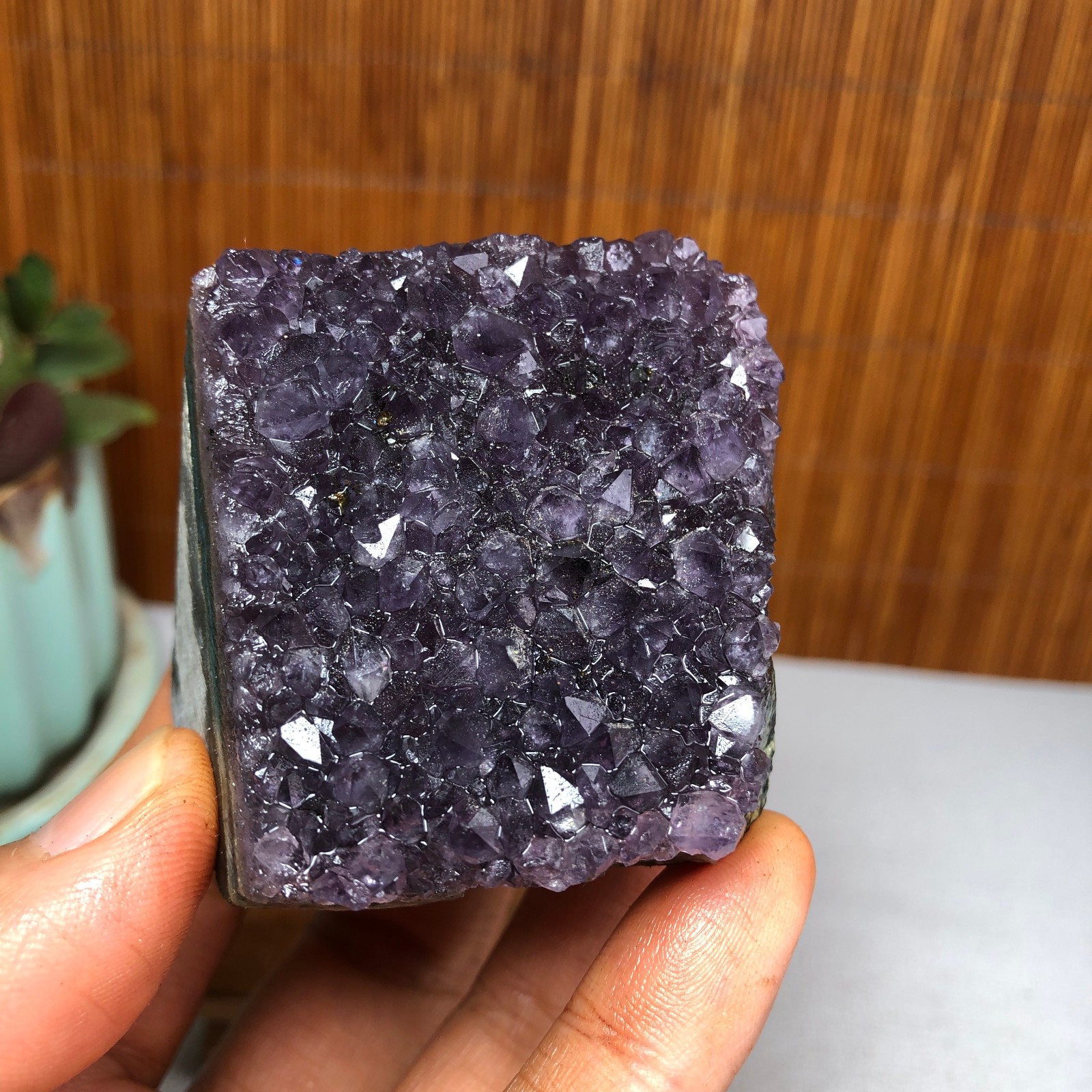 49mm NATURAL amethyst point purple Crystal Cluster Mineral Specimen 141g A1130