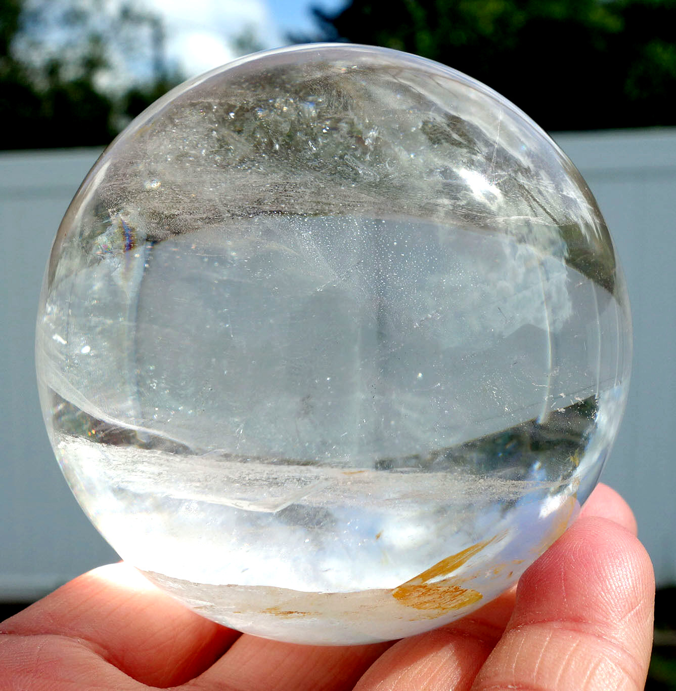 Gorgeous CLEAR QUARTZ Crystal Sphere Ball from Brazil For Sale Over 1 Pound S126