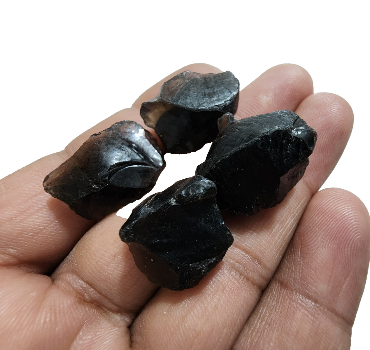 15-22 MM Top Smoky Quartz Rough Gemstone 4 Pcs Top Quality Crystal Smoky Quartz