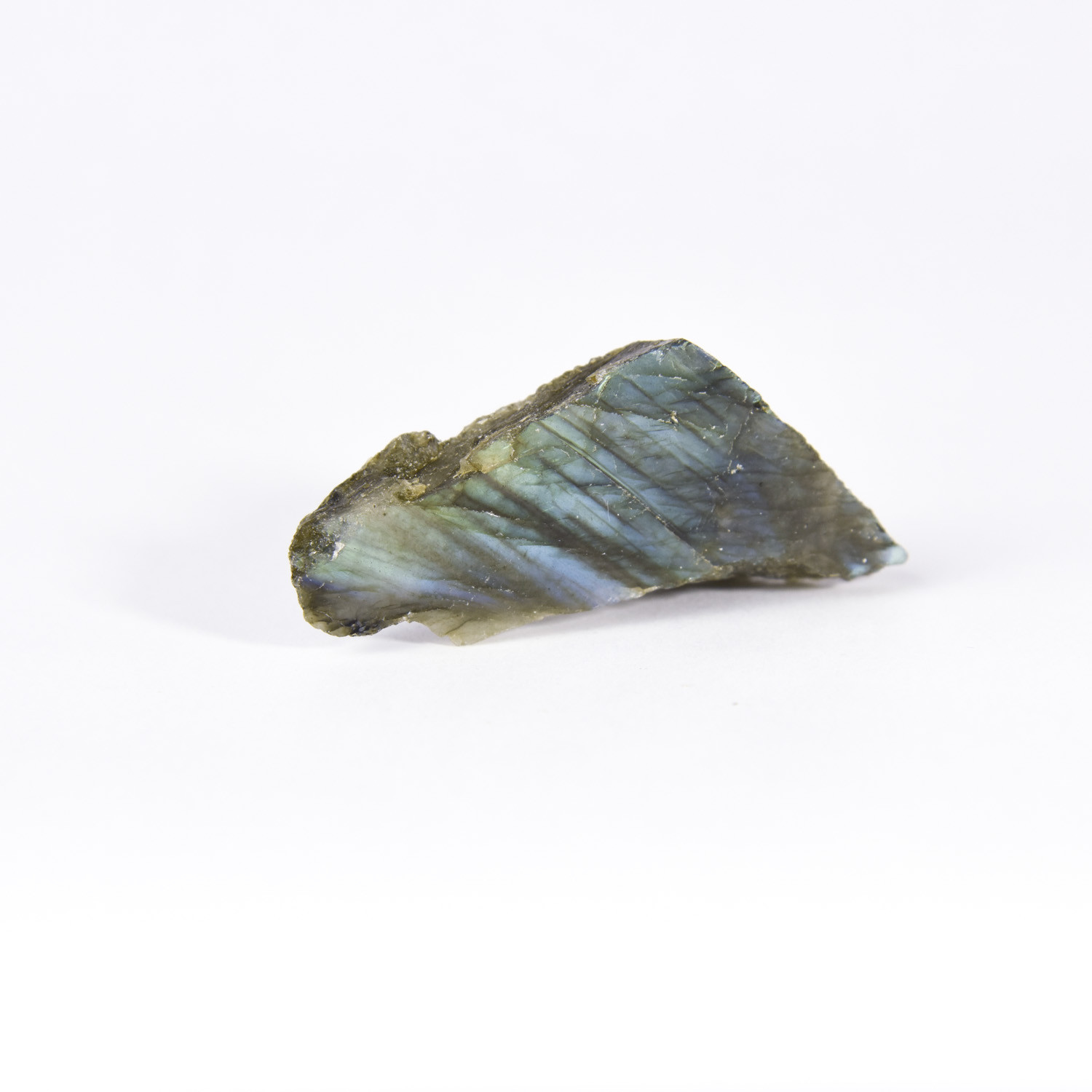 Natural Rough Labradorite feldspar Crystal Specimen 1 polished side 0007