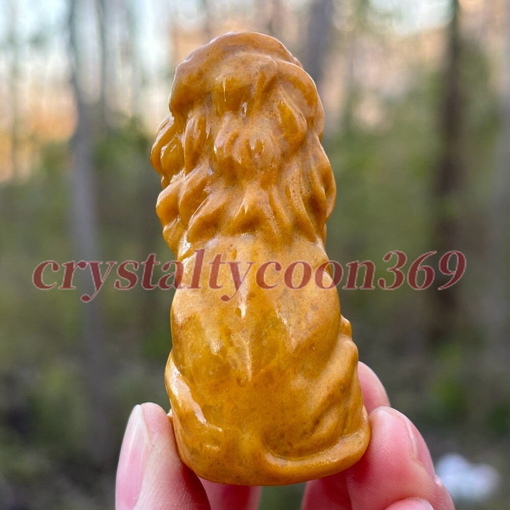 2″ Natural Quartz Crystal Lion Skull Hand Carved Quartz Crystal Reiki Animal 1pc
