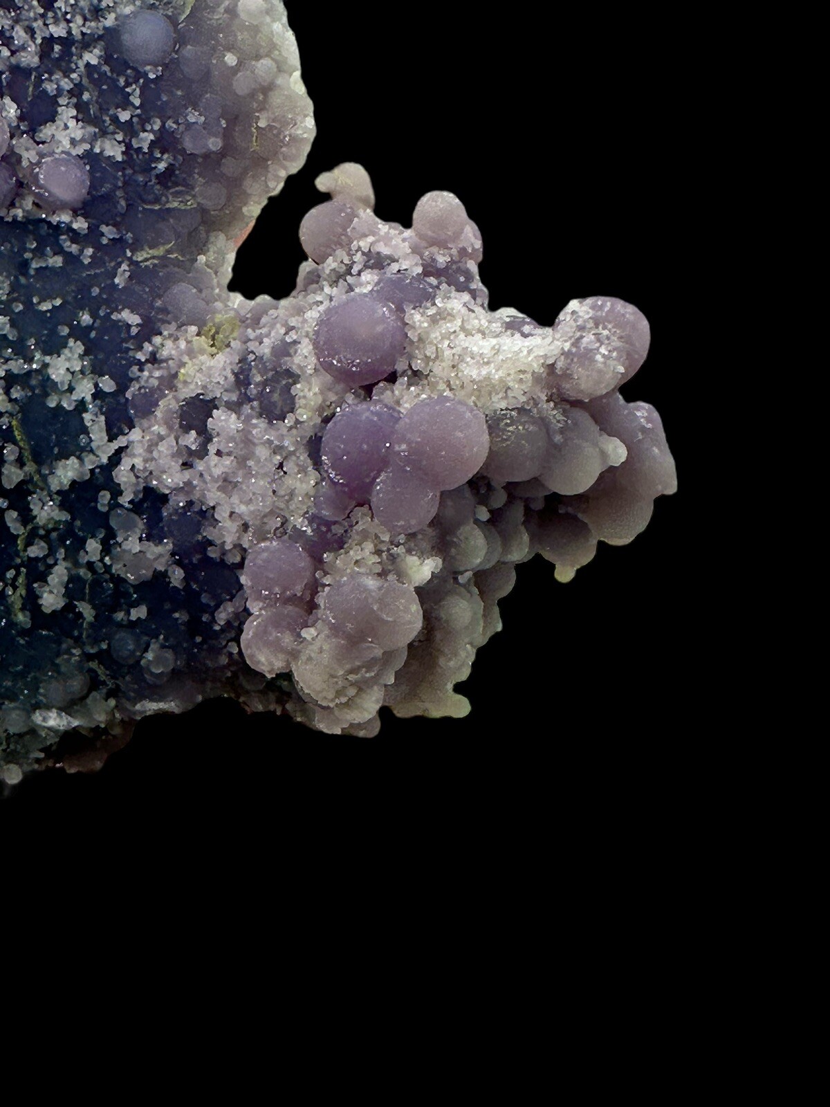 Blue& Purple Iridescent Grape Agate Cluster Mineral Specimen Crystal Botryoidal