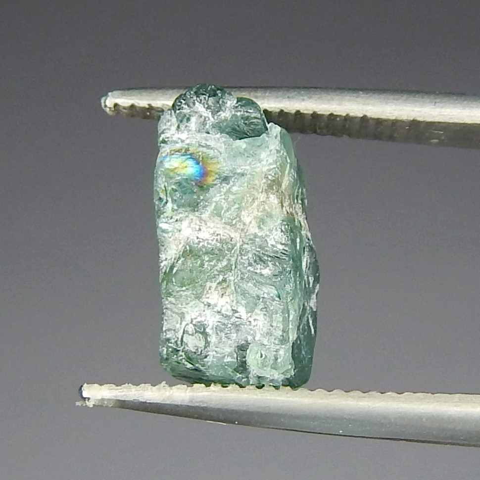 3.6ct Iridescent Teal Blue Green Apatite Natural Mined Unheated Rough Crystal