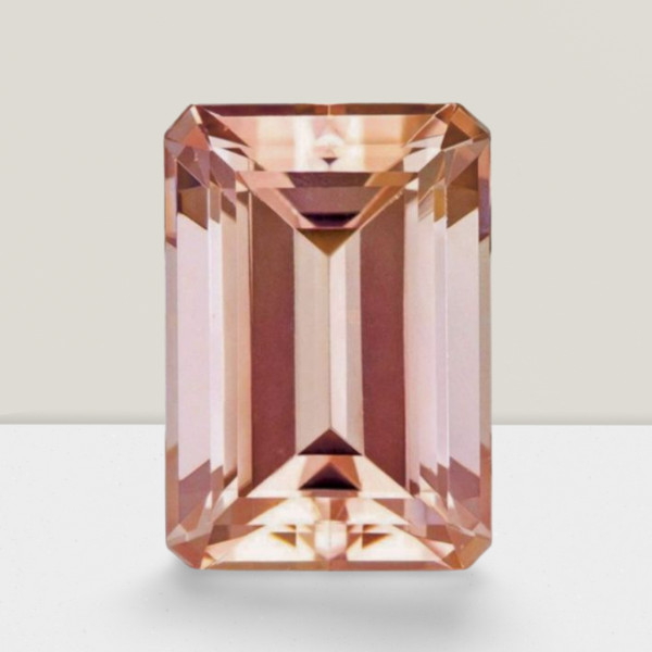 Morganite Octagon Cut Gemstone 4.1 Cts – 11×9 mm Lustrous Loose Gem