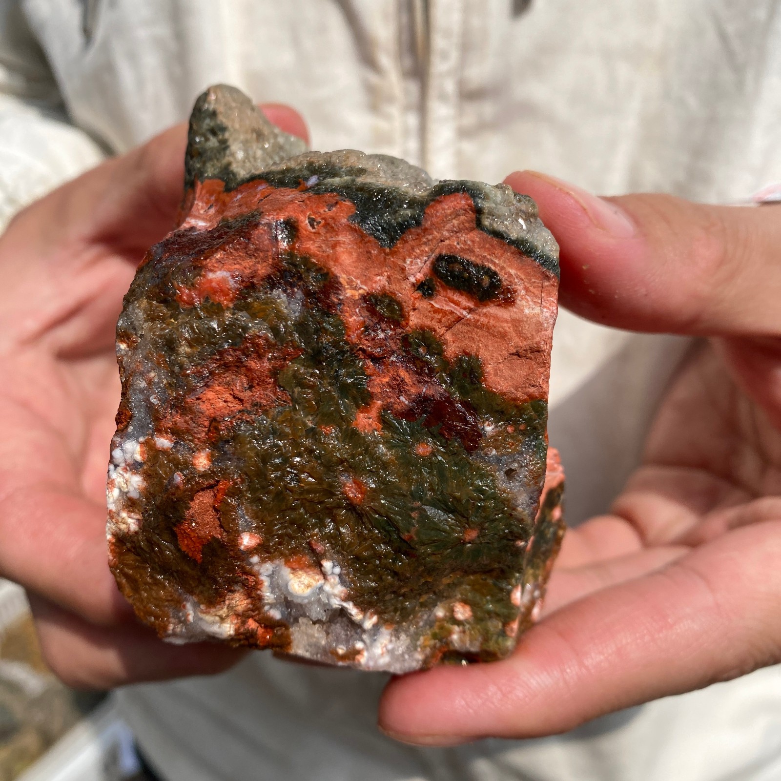 0.8lb Raw Natural colourful ocean jasper quartz crystal rough mineral specimen